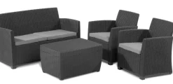 Brico Keter Balkon Loungeset Mia + Opbergbox 4-Delig- Loungesets