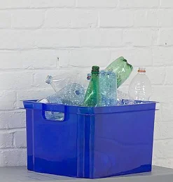 Manden & Boxen|Brico Keter Opbergbox Crownest Laserblauw 30L