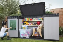 Brico Keter Opbergkast Elite Store Antraciet 123,5X82Cm- Opbergboxen Tuin
