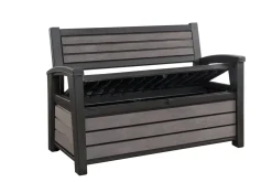 Brico Keter Tuinbank Hudson Opberg Grijs 260L- Tuinbanken
