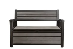 Brico Keter Tuinbank Hudson Opberg Grijs 260L- Tuinbanken