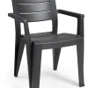 Brico Keter Tuinstoel Julie Grafiet 61,5X58,5X79Cm- Tuinstoelen