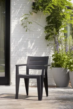 Brico Keter Tuinstoel Julie Grafiet 61,5X58,5X79Cm- Tuinstoelen