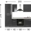 Complete Keukens|Brico Keukenblok Mara 250Cm Glanzend Zwart