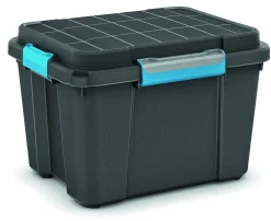 Manden & Boxen|Brico Kis Scuba Opbergbox M - 45L Zwart/Blauwe