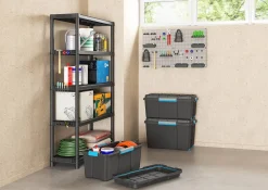Manden & Boxen|Brico Kis Scuba Opbergbox Xl 110L Zwart/Blauwe