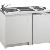 Keukenbladen & Spoelbakken|Brico Kitchenette Eco Aanrecht Rvs 120X60X5Cm Met 2 Ingebouwde Kookplaten 2X1500W