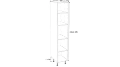Keukenkasten|Brico Kolomkast Keuken Modulo Wit 40Cm
