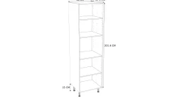 Keukenkasten|Brico Kolomkast Keuken Modulo Wit 60Cm