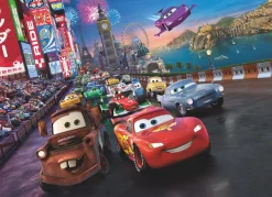Brico Komar Sticker 'Cars Race' 254 X 184 Cm- Behang Kinderkamer
