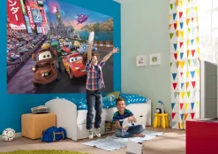 Brico Komar Sticker 'Cars Race' 254 X 184 Cm- Behang Kinderkamer