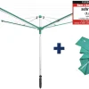 Droogrekken|Brico Leifheit Droogmolen Linomatic 600 Deluxe + Groene Hoes