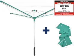 Droogrekken|Brico Leifheit Droogmolen Linomatic 600 Deluxe + Groene Hoes