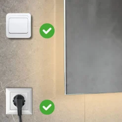 Spiegels|Brico Lomazoo Badkamerspiegel Bryce Met Led Verlichting 60 X 80 Cm