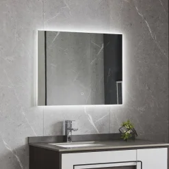 Spiegels|Brico Lomazoo Badkamerspiegel Bryce Met Led Verlichting 60 X 80 Cm