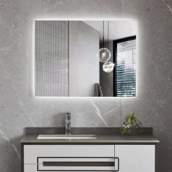 Spiegels|Brico Lomazoo Badkamerspiegel Bryce Met Led Verlichting 60 X 80 Cm