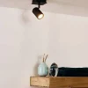 Badkamerverlichting|Brico Lucide Plafondspot Lennert Zwart Gu10 5W