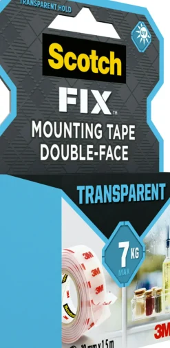 Brico 3M Scotch Transparant Montagetape 19Mmx1,5M- Technische Tape