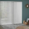 Brico Madeco 3051 Verticale Lamellen 5 Stuks Wit 8,9 X 260 Cm + Rail 250 Cm- Lamellen