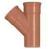 Waterafvoer|Brico Martens T-Stuk Pvc Rood 45° 125 X 125 Mm