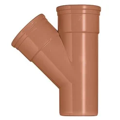 Waterafvoer|Brico Martens T-Stuk Pvc Rood 45° 125 X 125 Mm