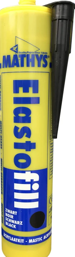 Tape & Lijm|Brico Mathys Elastofill Zwart 310Ml