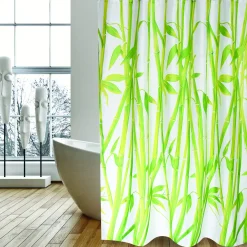 Douchegordijnen|Brico Msv Douchegordijn Bamboo Groen 180Cm