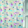 Douchegordijnen|Brico Msv Douchegordijn Beach Dogs Multikleur 180Cm