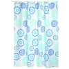 Douchegordijnen|Brico Msv Douchegordijn Dots Blauw 180Cm