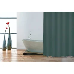 Douchegordijnen|Brico Msv Douchegordijn Polyester 180X200Cm Donkergroen