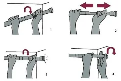 Douchegordijnstangen|Brico Msv Douchestang 70-120Cm Uitschuifbaar Wit