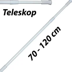 Douchegordijnstangen|Brico Msv Douchestang 70-120Cm Uitschuifbaar Wit
