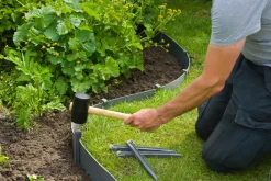 Brico Nature Grondpennen Voor Tuinborder Polyethyleen Grijs 1,9X1,8X26,7Cm 10 Stuks- Opsluitbanden & Boordstenen