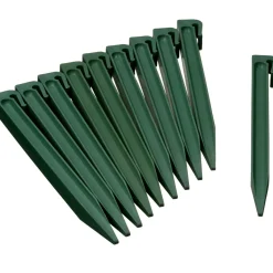 Brico Nature Grondpennen Voor Tuinborder Polyethyleen Groen 1,9X1,8X26,7Cm 10 Stuks- Opsluitbanden & Boordstenen