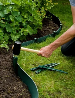 Brico Nature Grondpennen Voor Tuinborder Polyethyleen Groen 1,9X1,8X26,7Cm 10 Stuks- Opsluitbanden & Boordstenen