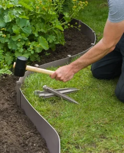 Brico Nature Tuinborder Pe Taupe 3Mm - H15Cmx10M- Opsluitbanden & Boordstenen
