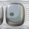 Keukenbladen & Spoelbakken|Brico Nord Inox Spoelbak 2 Kommen + Afdruipplaat Omkeerbaar 116X50Cm Roestvrij Staal