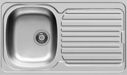 Keukenbladen & Spoelbakken|Brico Nord Inox Spoelbak Aurore 1 Kom + 1 Afdruipplaat Roestvrij Staal