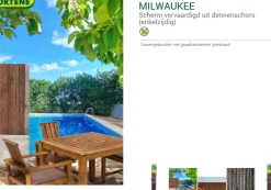 Brico Nortene Balkonscherm Milwaukee Bruin 1X3M- Balkonschermen