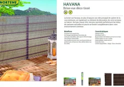 Tuinhout|Brico Nortene Donkerbruin Privacyscherm Havana 1X5M