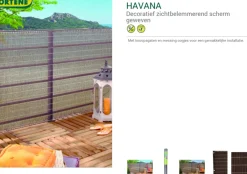 Brico Nortene Scherm Havana Beige 1X5M- Balkonschermen