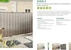 Brico Nortene Tuinscherm Everly Grijs 1X5M- Tuinschermen En Poorten