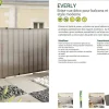 Tuinhout|Brico Nortene Tuinscherm Everly Grijs 1X5M