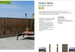 Tuinhout|Brico Nortene Tuinscherm Fency Bruin Kunststof 1,5X3M
