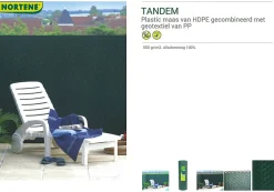 Tuinhout|Brico Nortene Tuinscherm Plastic Groen 1X3M