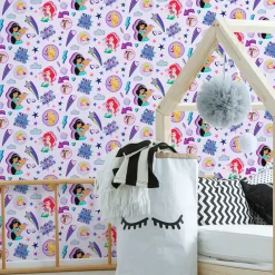 Brico Papierbehang Princess Badges- Behang Kinderkamer