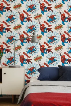 Brico Papierbehang Spiderman Pow!- Behang Kinderkamer
