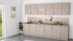 Keuken Accessoires|Brico Paprika Bovenkast 60Cm Geborsteld Eik Melamine