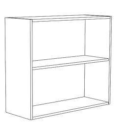 Keukenkasten|Brico Paprika Bovenkast 100Cm Geborsteld Eik Melamine