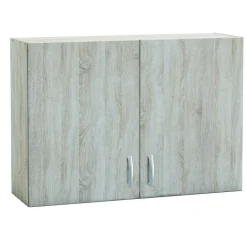 Keukenkasten|Brico Paprika Bovenkast 100Cm Geborsteld Eik Melamine